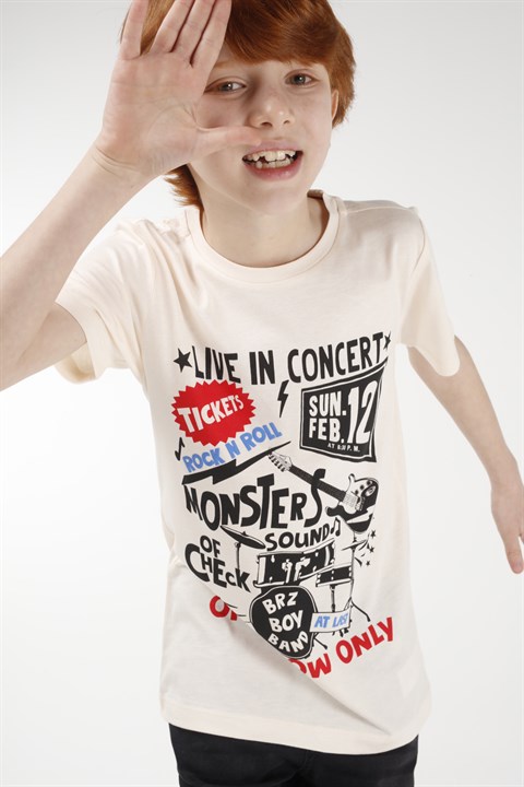 BRZ Kids Baskılı Erkek Çocuk Kısa Kollu T-shirt