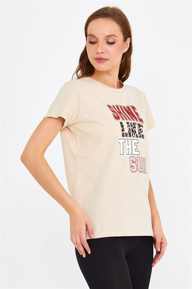 BRZ Collection Baskılı Kadın T-shirt
