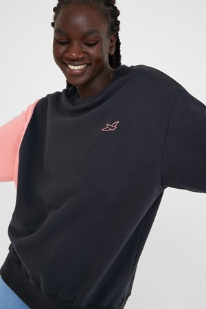 BRZ Collection Kontrast Renkli Özel Tasarım Kadın Sweatshirt